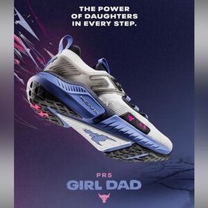 NWT Under Armour Project Rock 5 Girl Dad HOVR / Men's Size:9.5 / Women Size: 11